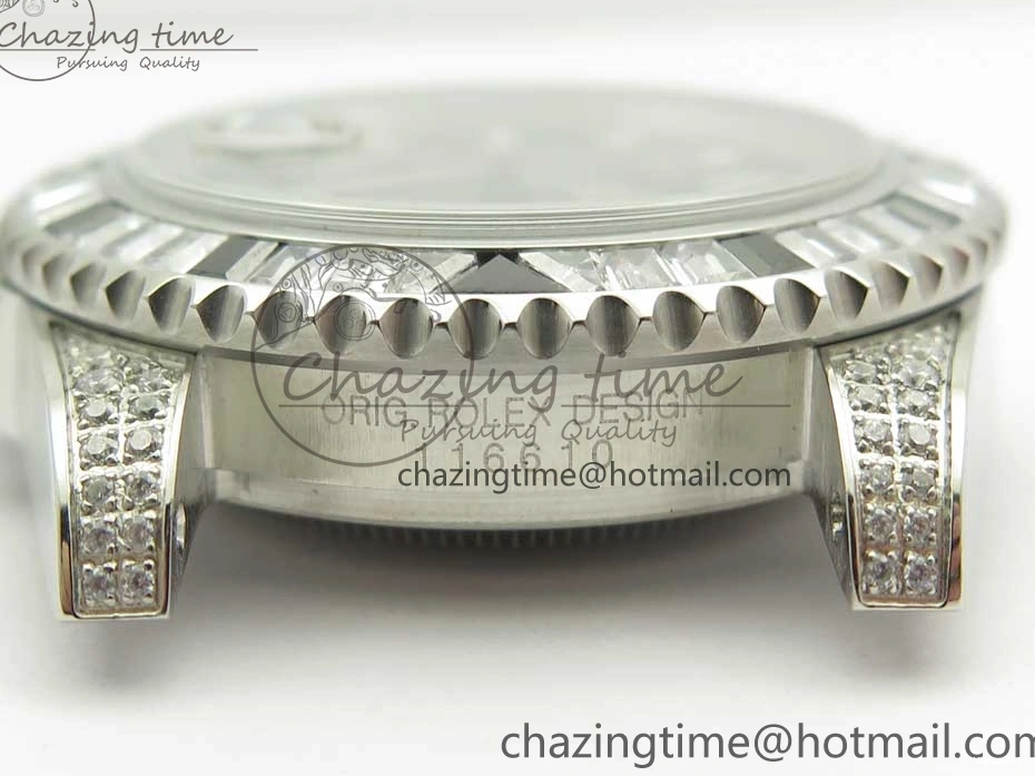 Edition Bezel On GSF SS Diamond SS Black Best Bracelet A2824 Black Dial Submariner 0116